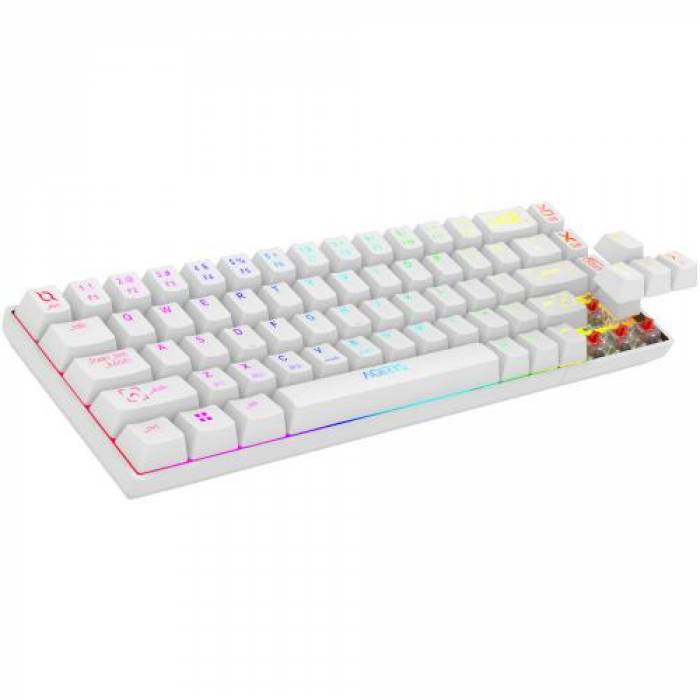 Tastatura AQIRYS Mira, RGB LED, USB, White