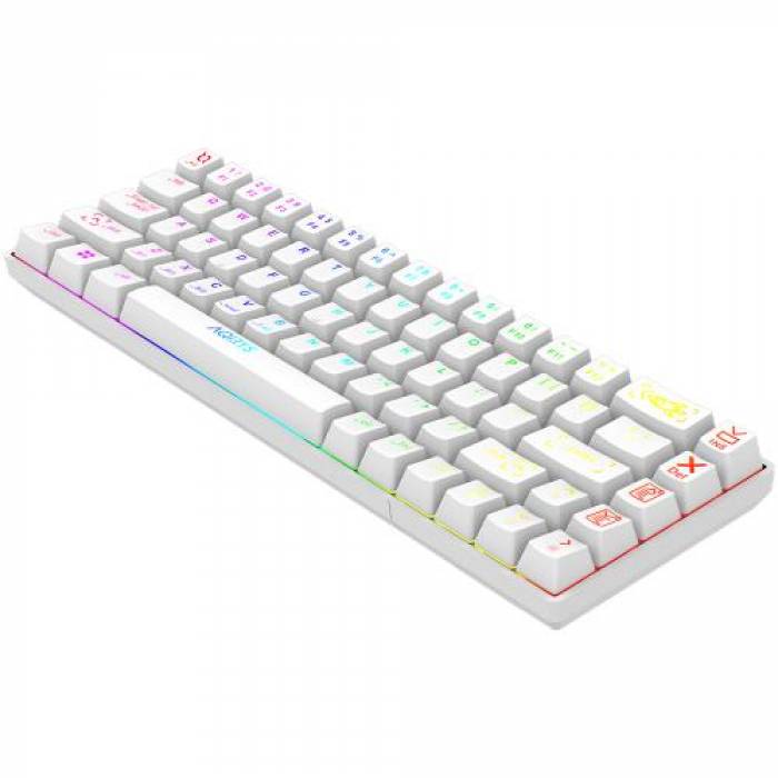 Tastatura AQIRYS Mira, RGB LED, USB, White