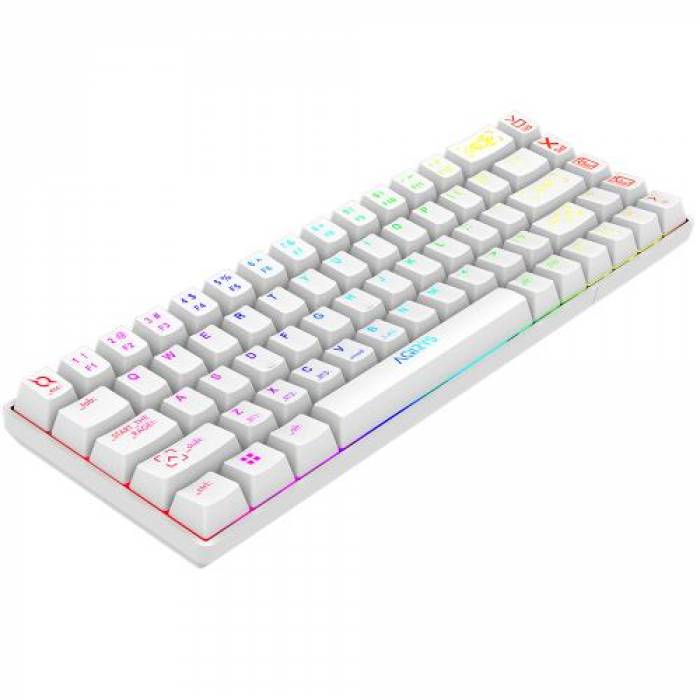 Tastatura AQIRYS Mira, RGB LED, USB, White