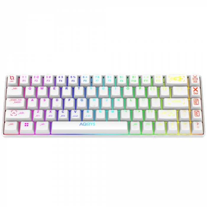 Tastatura AQIRYS Mira, RGB LED, USB, White