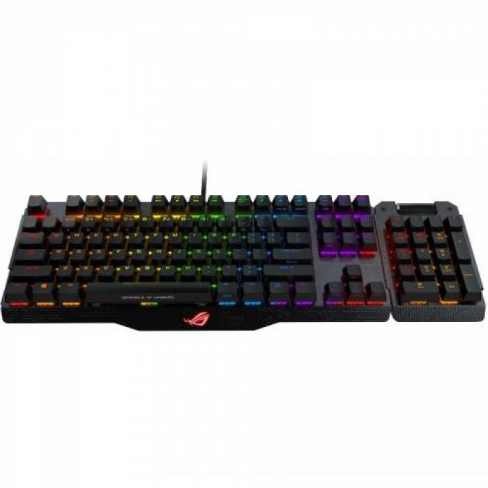 Tastatura Asus ROG Claymore Cherry MX Brown, RGB LED, USB, Black