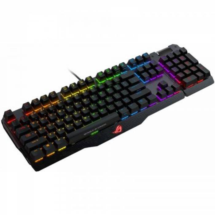 Tastatura Asus ROG Claymore Cherry MX Brown, RGB LED, USB, Black