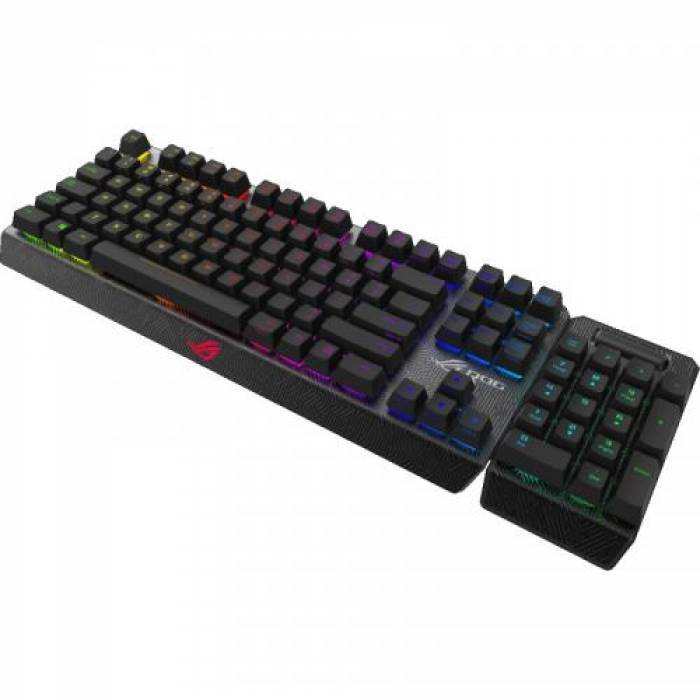 Tastatura Asus ROG Claymore Cherry MX Brown, RGB LED, USB, Black