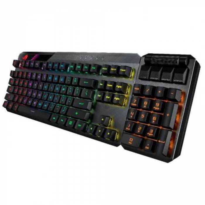 Tastatura Asus ROG Claymore II ROG RX Red, RGB LED, USB Wireless, Black