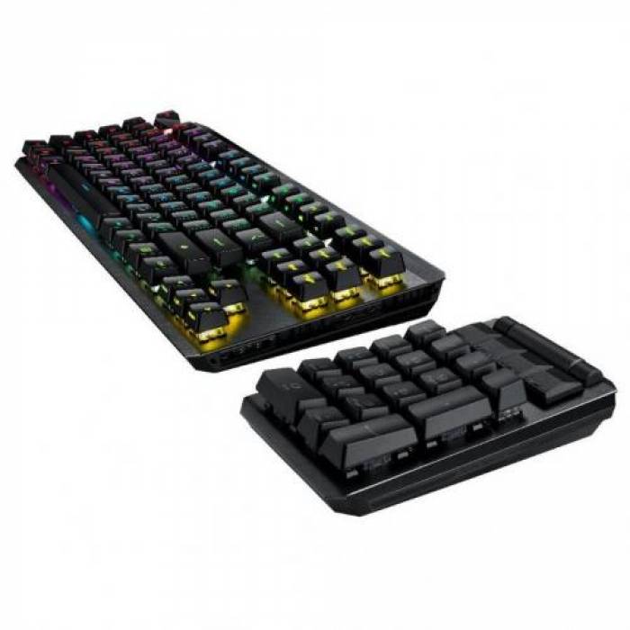 Tastatura Asus ROG Claymore II ROG RX Red, RGB LED, USB Wireless, Black