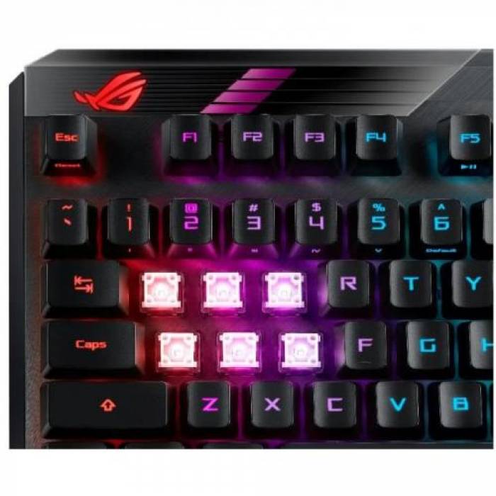 Tastatura Asus ROG Claymore II ROG RX Red, RGB LED, USB Wireless, Black