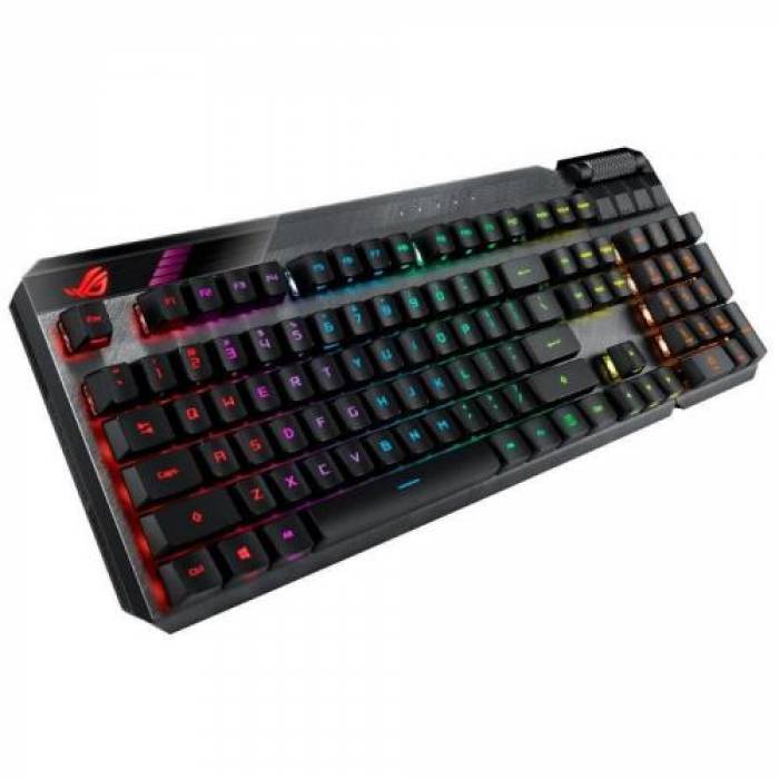 Tastatura Asus ROG Claymore II ROG RX Red, RGB LED, USB Wireless, Black