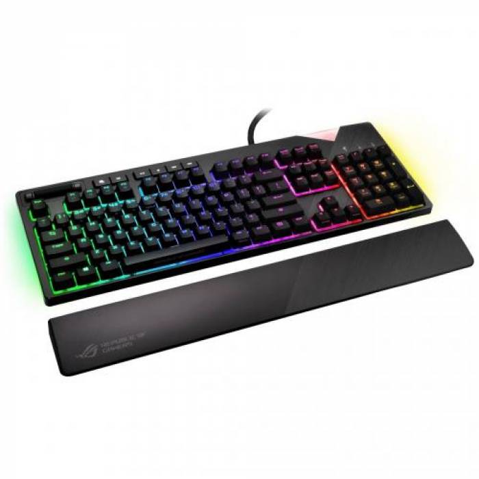 Tastatura Asus ROG Strix Flare Cherry MX Brown, RGB LED, USB, Black