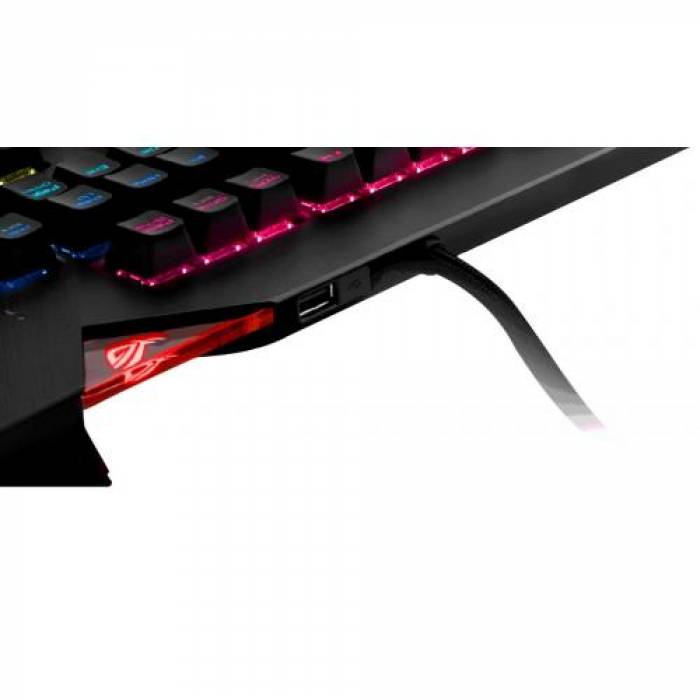 Tastatura Asus ROG Strix Flare Cherry MX Brown, RGB LED, USB, Black