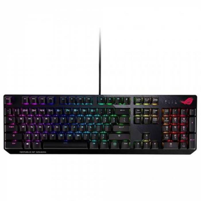 Tastatura Asus ROG Strix Scope Deluxe, RGB LED, USB, Black-Silver