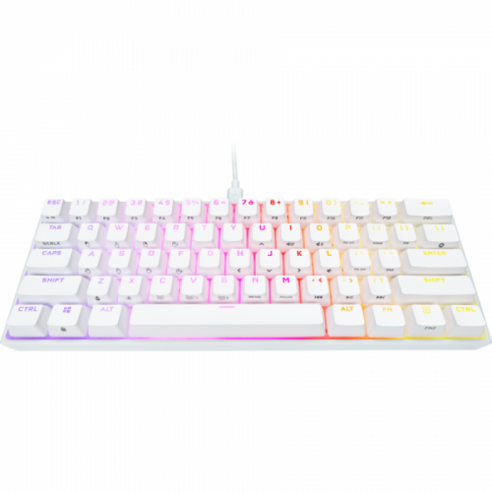 Tastatura Corsair K65 RGB Mini, RGB LED, USB, White