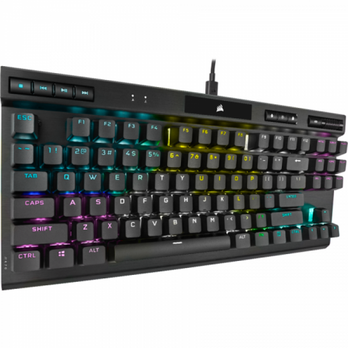 Tastatura Corsair K70 RGB TKL CHAMPION SERIES OPX Optical-Mechanical, RGB LED, USB, Black