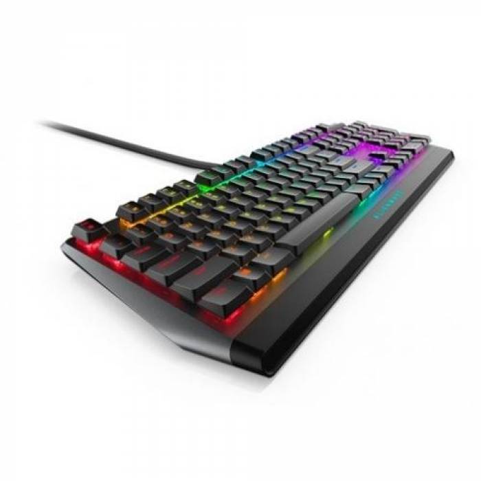 Tastatura Dell Alienware Low Profile AW510K, RGB LED, USB, Black