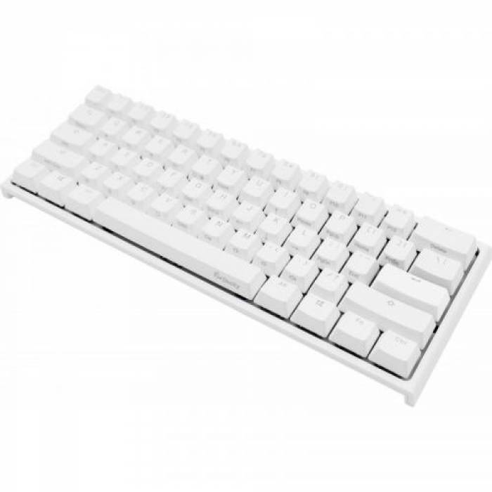 Tastatura Ducky One 2 Mini RGB Cherry MX Blue Mecanica, RGB LED, USB, Pure White