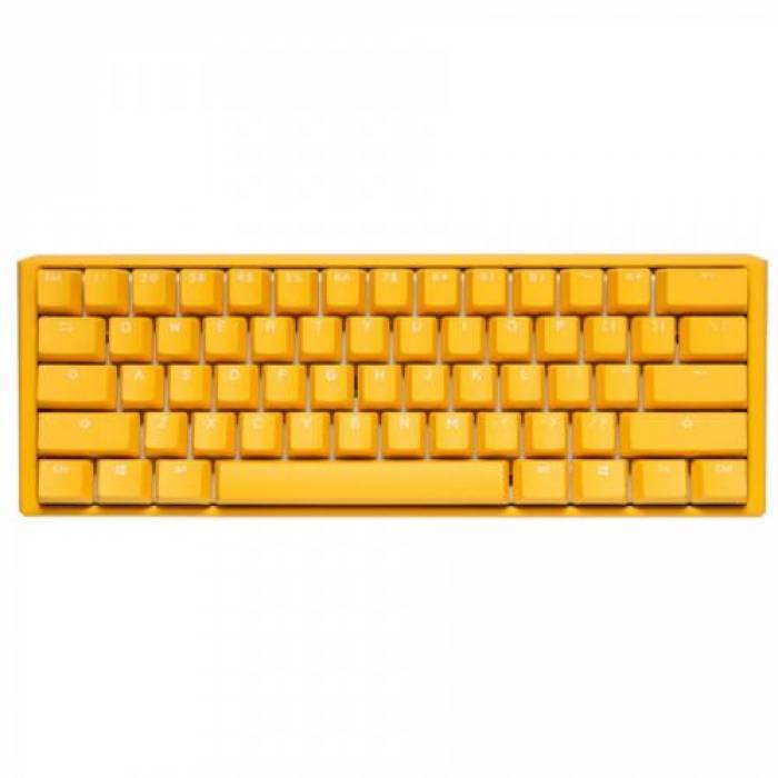 Tastatura Ducky One 3 Yellow Mini Cherry MX Brown, USB, Yellow