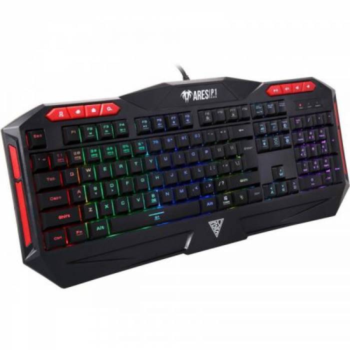 Tastatura Gamdias Ares P1 RGB LED, USB, Black