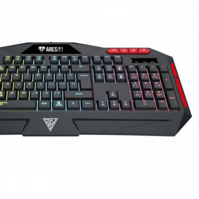 Tastatura Gamdias Ares P1 RGB LED, USB, Black