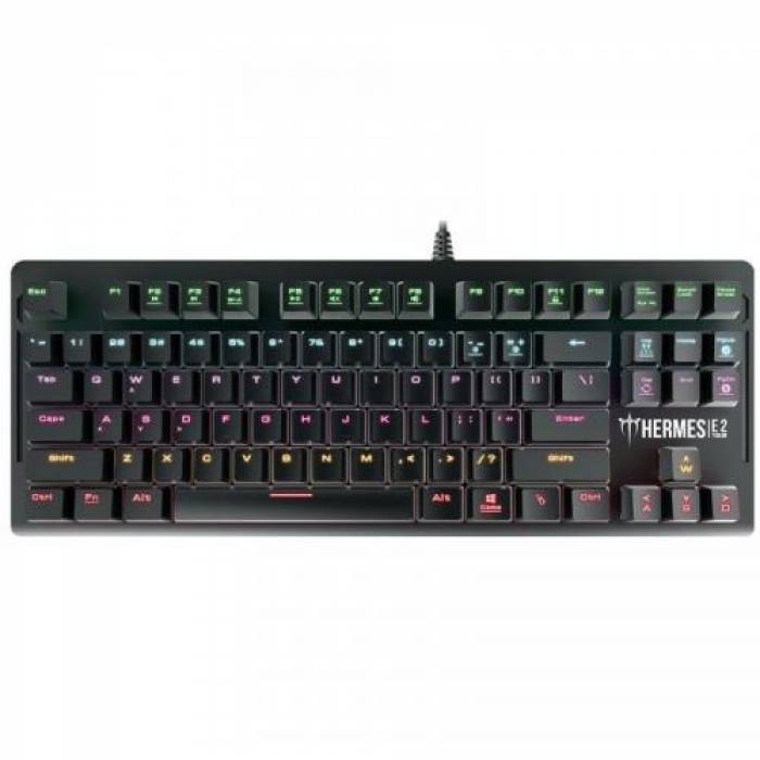 Tastatura Gamdias Hermes E2 Gamdias Brown Mecanica, RGB LED, USB, Black