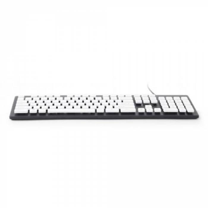 Tastatura Gembird Chocolate, USB, Black-White