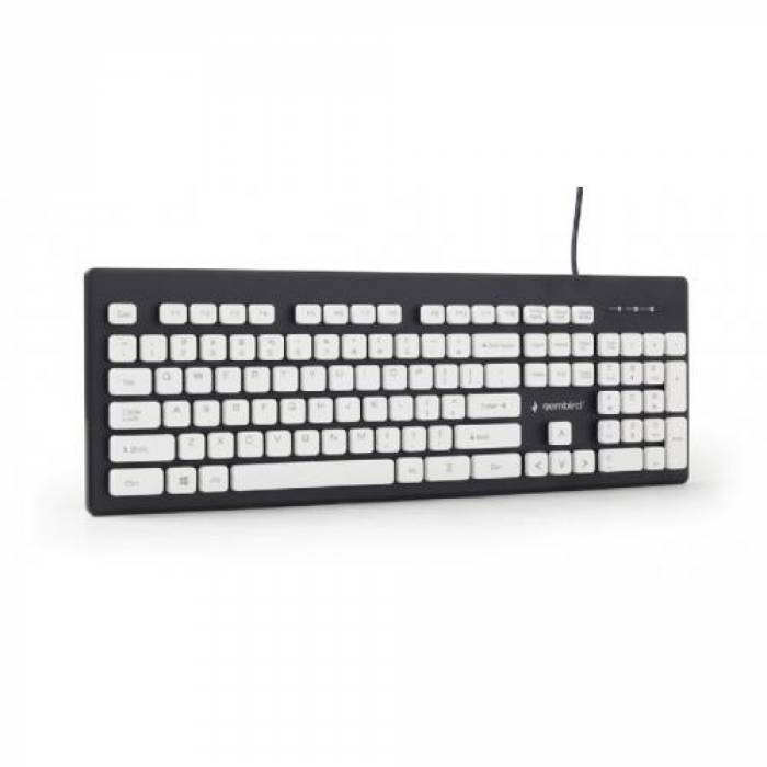 Tastatura Gembird Chocolate, USB, Black-White