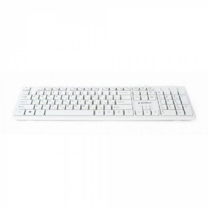 Tastatura Gembird Chocolate, USB, Layout US, White