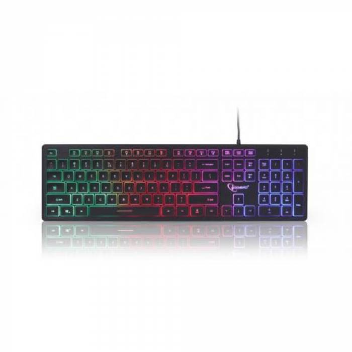 Tastatura Gembird KB-UML-01, RGB LED, USB, Black