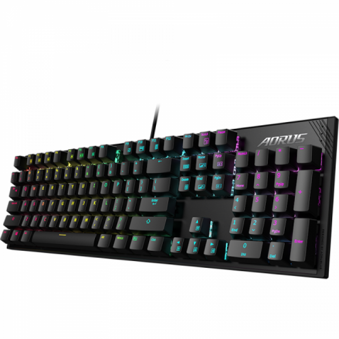 Tastatura Gigabyte AORUS K1 Cherry MX Red, RGB LED, USB, Black