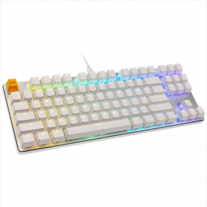 Tastatura Glorious PC Gaming Race GMMK TKL Gateron Brown Mecanica Ice Edition, RGB LED, USB, White