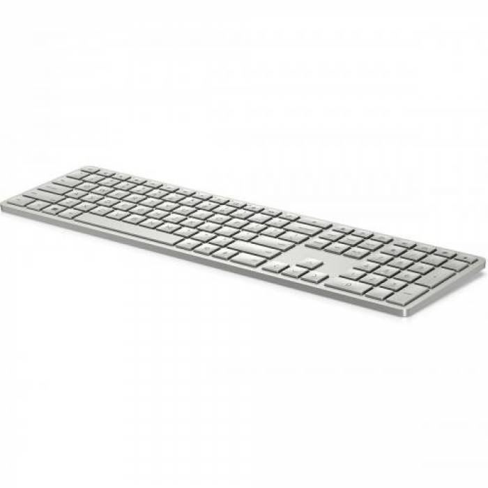 Tastatura HP 970 Programmable, USB Wireless, Silver