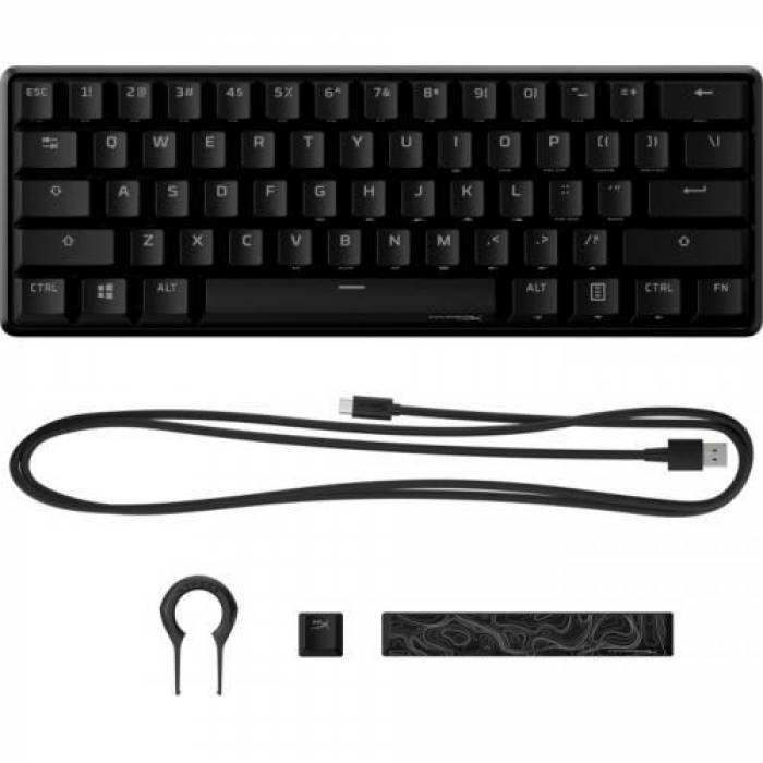 Tastatura HP HyperX Alloy Origins 60 Red Switch, RGB LED, USB, Black