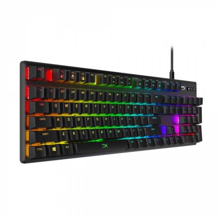 Tastatura HP HyperX Alloy Origins Red Switch, RGB LED, USB, Black