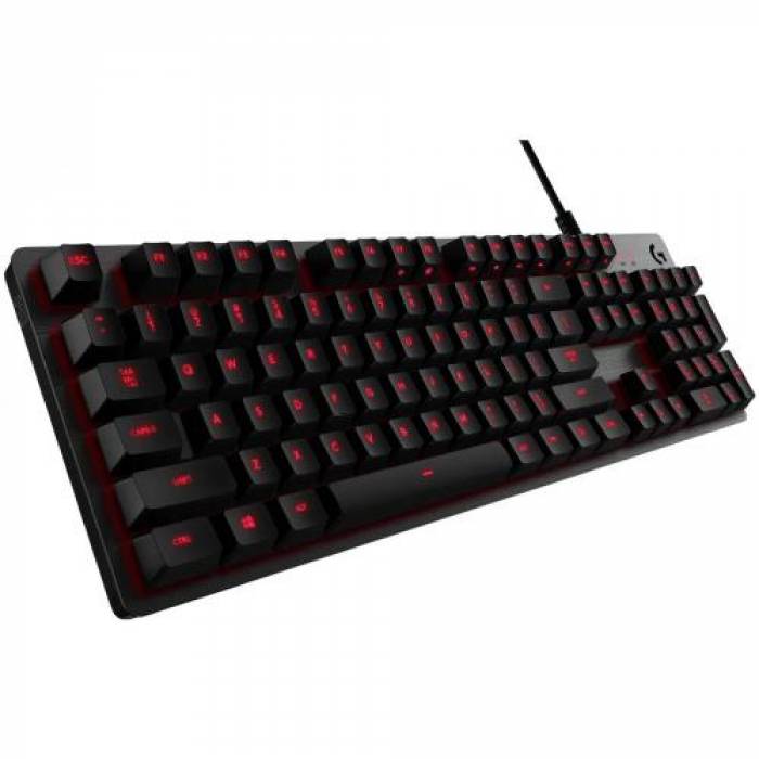 Tastatura Logitech G413, Red LED, USB, Layout UK, Carbon