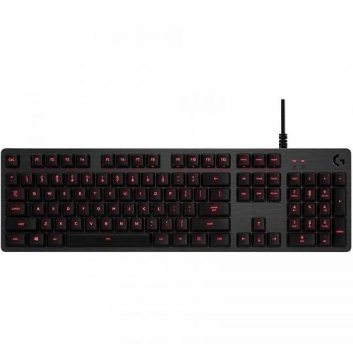 Tastatura Logitech G413, Red LED, USB, Layout US, Carbon
