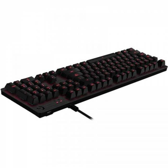 Tastatura Logitech G413, Red LED, USB, Layout US, Carbon