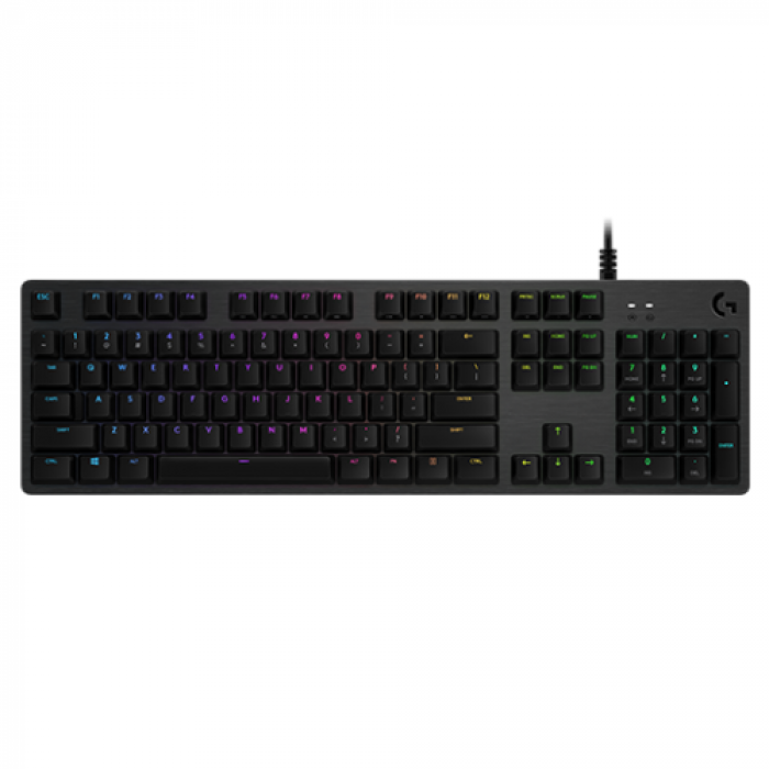 Tastatura Logitech G512 Carbon GX Red Linear Switch, RGB LED, USB, Layout UK, Black