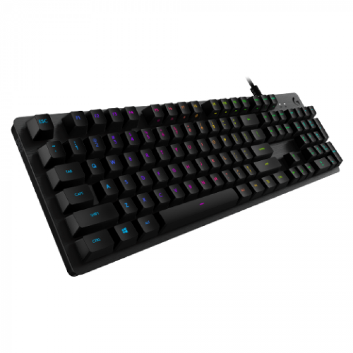 Tastatura Logitech G512 Carbon GX Red Linear Switch, RGB LED, USB, Layout UK, Black