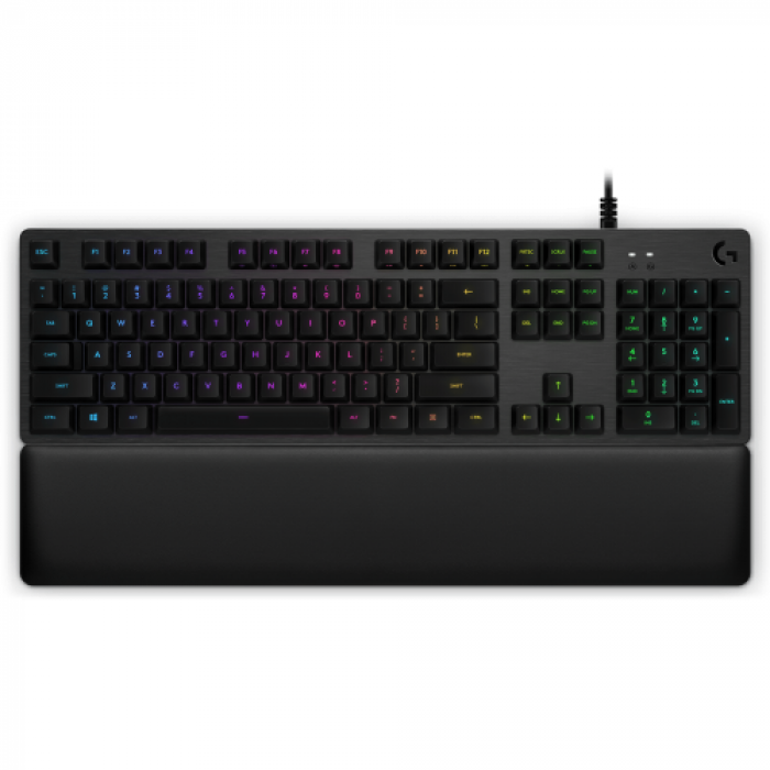 Tastatura Logitech G513 GX Blue Switch, RGB LED, USB, Layout UK, Carbon 