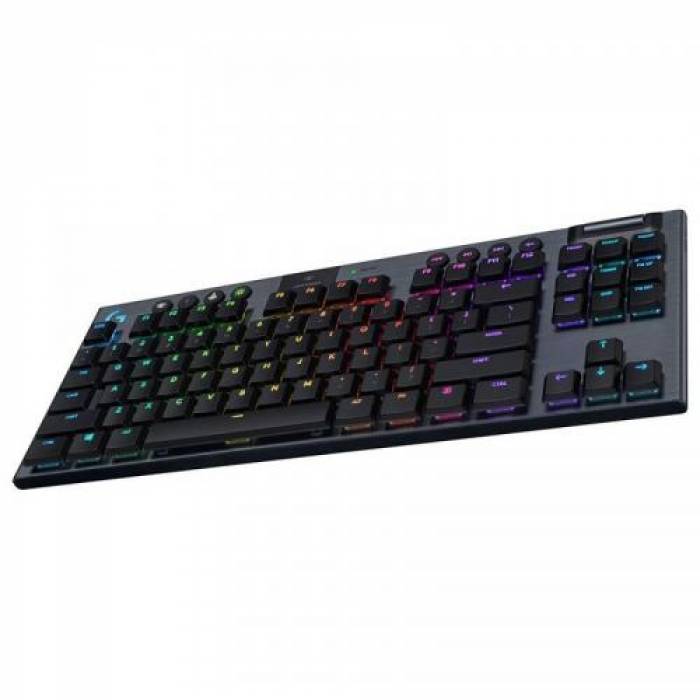 Tastatura Logitech G915 TKL, RGB LED, Wireless USB, Black