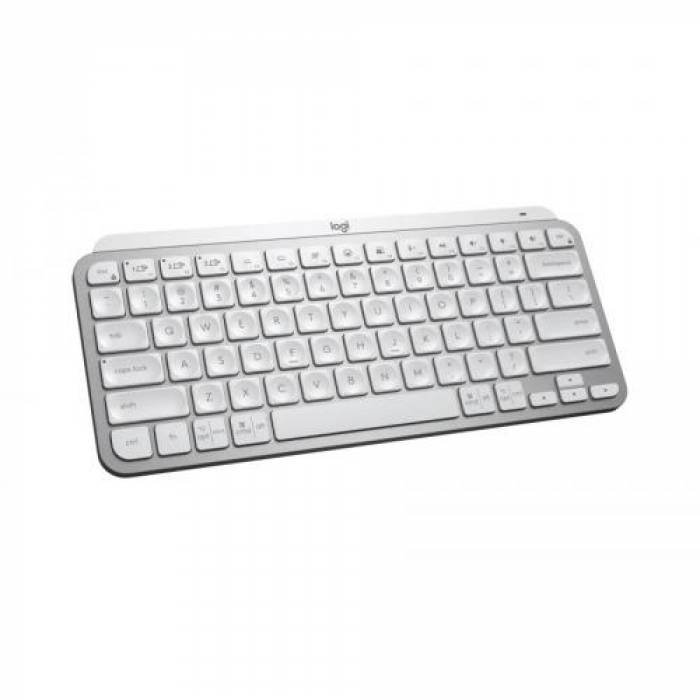 Tastatura MX Keys Mini for Business, White LED, Bluetooth, Layout UK, Pale Grey