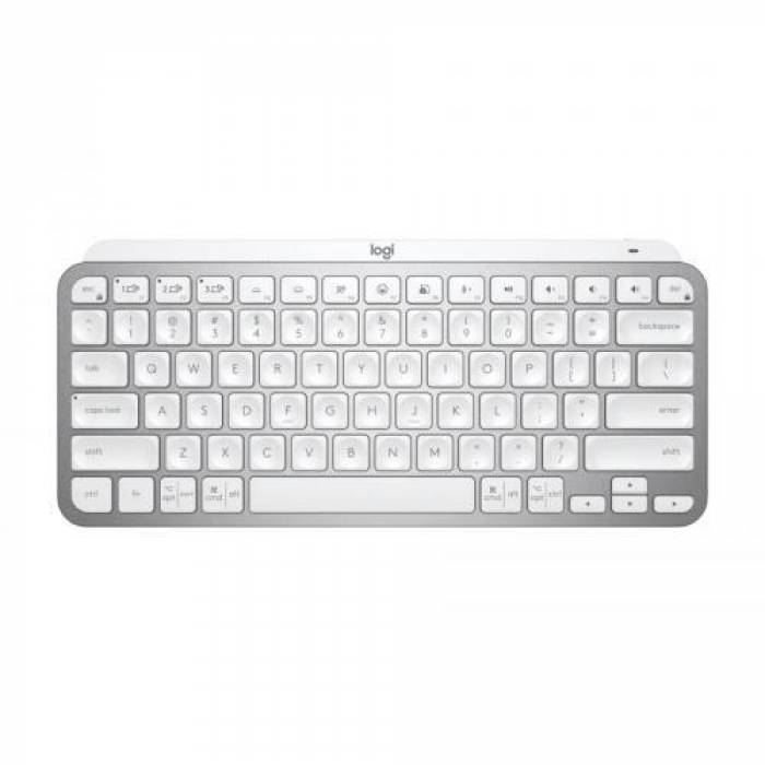 Tastatura MX Keys Mini for Business, White LED, Bluetooth, Layout US, Pale Grey