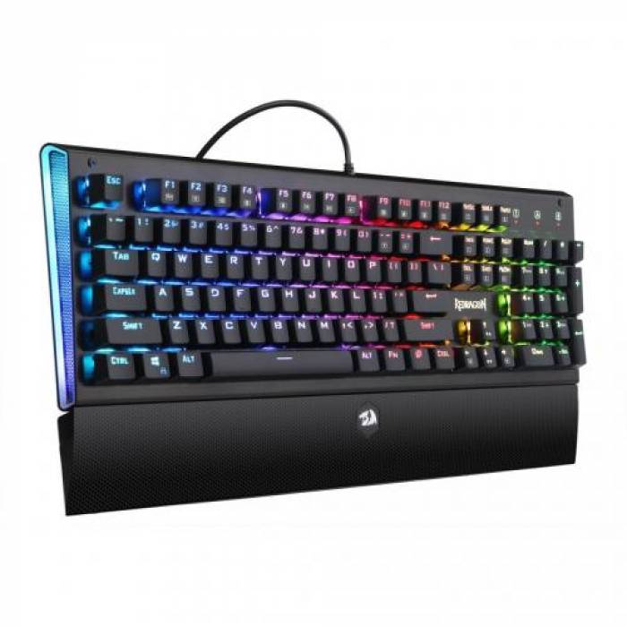 Tastatura Redragon Aryaman, RGB LED, USB, Black