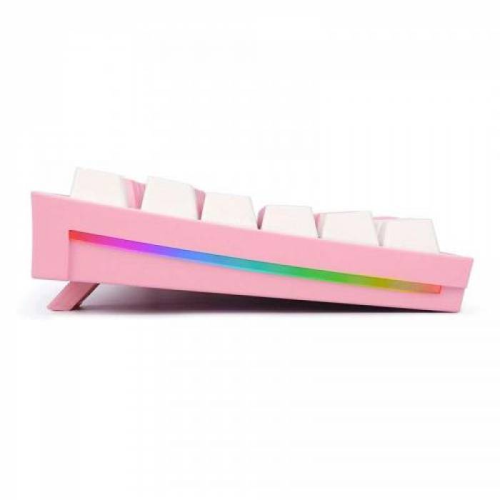 Tastatura Redragon Bes, RGB LED, USB, White-Pink