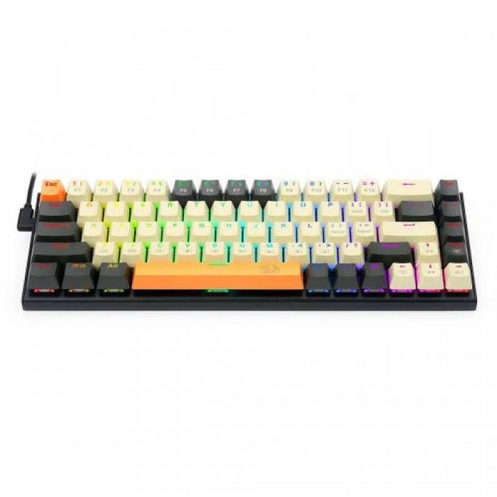 Tastatura Redragon Ryze, RGB LED, USB, White-Grey