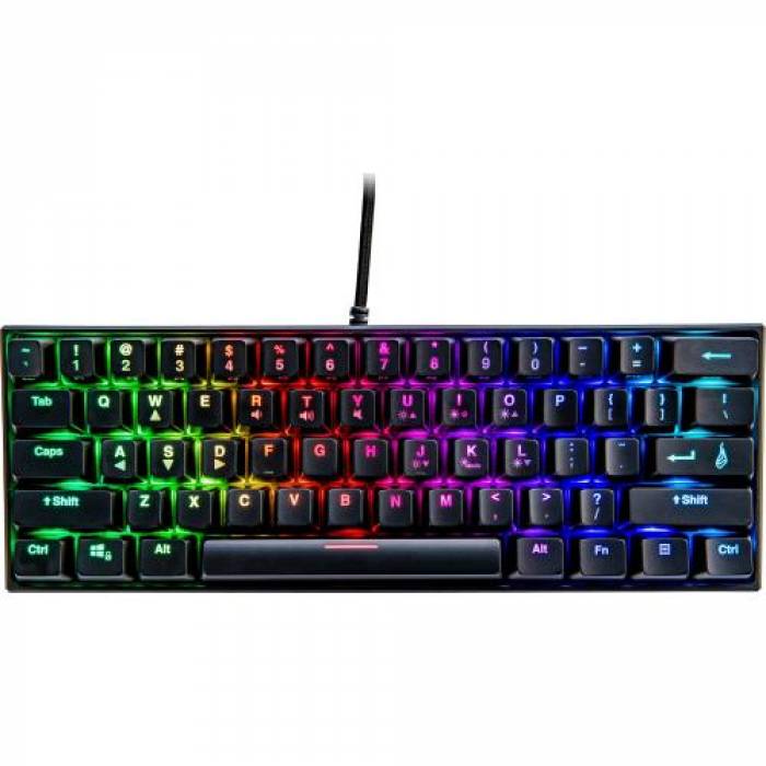 Tastatura SureFire by Verbatim KingPin M1, RGB LED, USB, Black