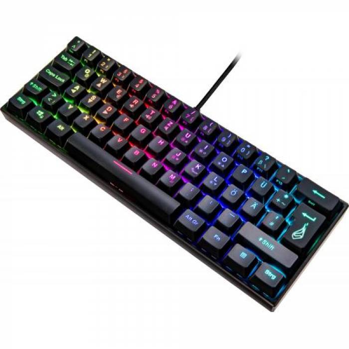 Tastatura SureFire by Verbatim KingPin M1, RGB LED, USB, Black