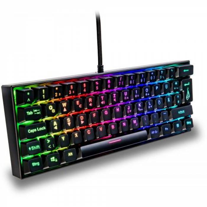 Tastatura SureFire by Verbatim KingPin M1, RGB LED, USB, Black