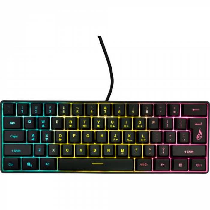 Tastatura SureFire by Verbatim KingPin X1, RGB LED, USB, Black