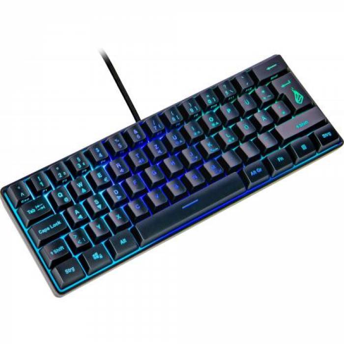 Tastatura SureFire by Verbatim KingPin X1, RGB LED, USB, Black