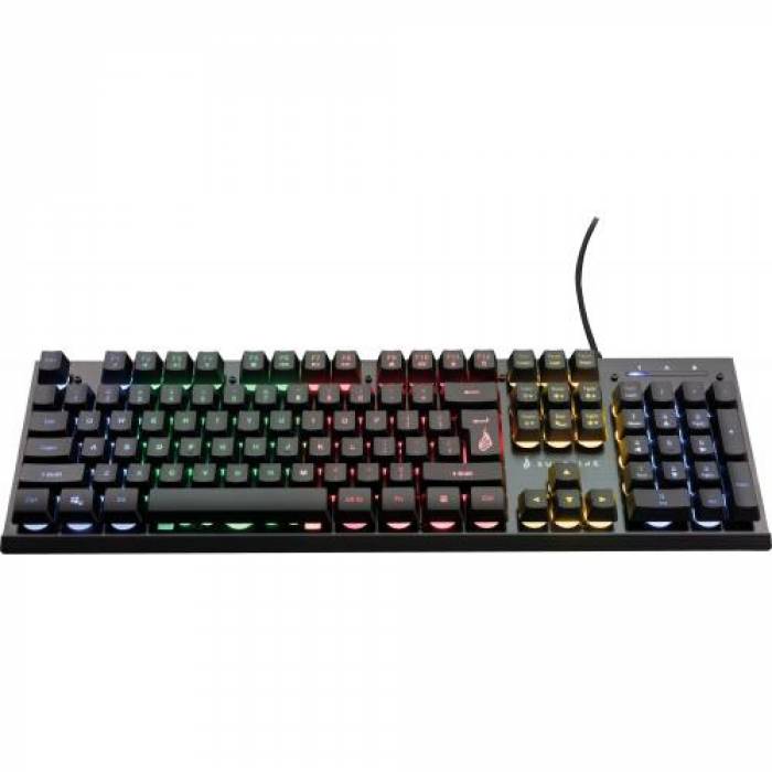 Tastatura SureFire by Verbatim KingPin X2, RGB LED, USB, Black