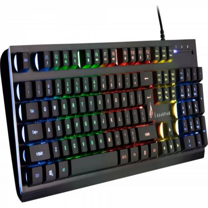 Tastatura SureFire by Verbatim KingPin X2, RGB LED, USB, Black